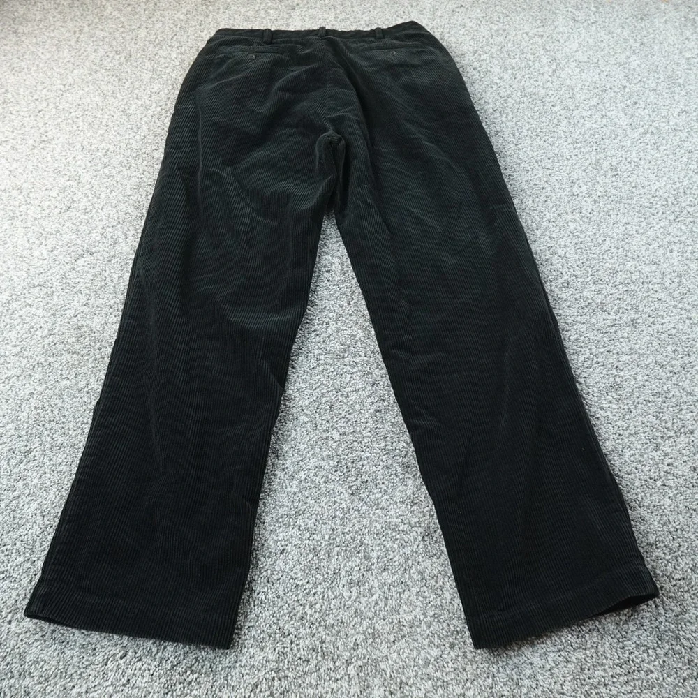 VTG Ralph Lauren‎ Pants Mens 35X32 Black Corduroy Andrew Chino Trouser Pleated